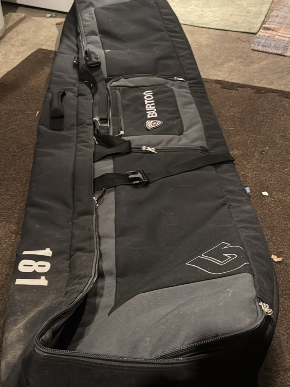 Burton Black and Gray 181 Snowboard Travel Bag